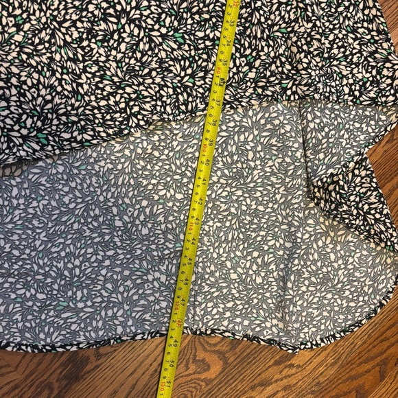 NWT A New Day Black White Floral Dress Asymmetrical Hem Short Sleeve Flowy - Picture 15 of 15